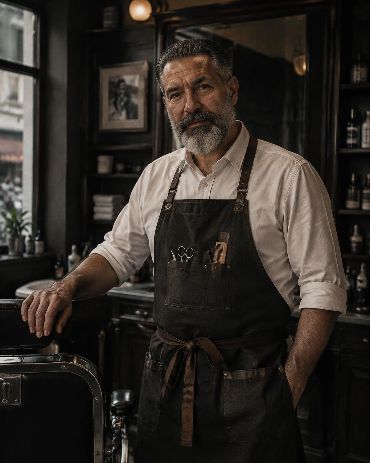 Portrait of founder Anton Kessler in his atelier